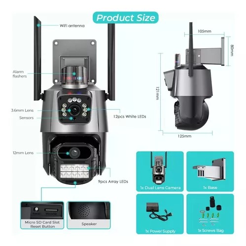 Camara Seguridad Alarma Doble Sensor
